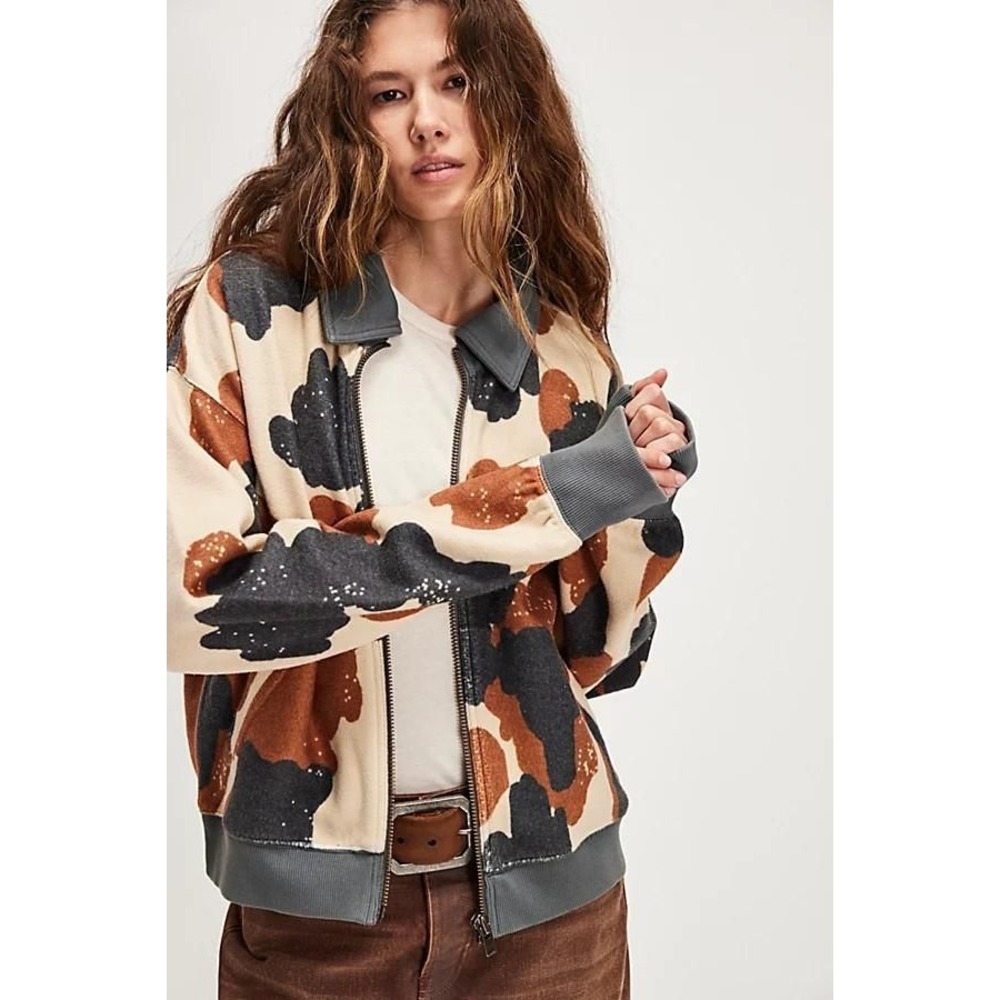 024. Cabin Cardi at Free People in Happy Cow Combo, Size: Small